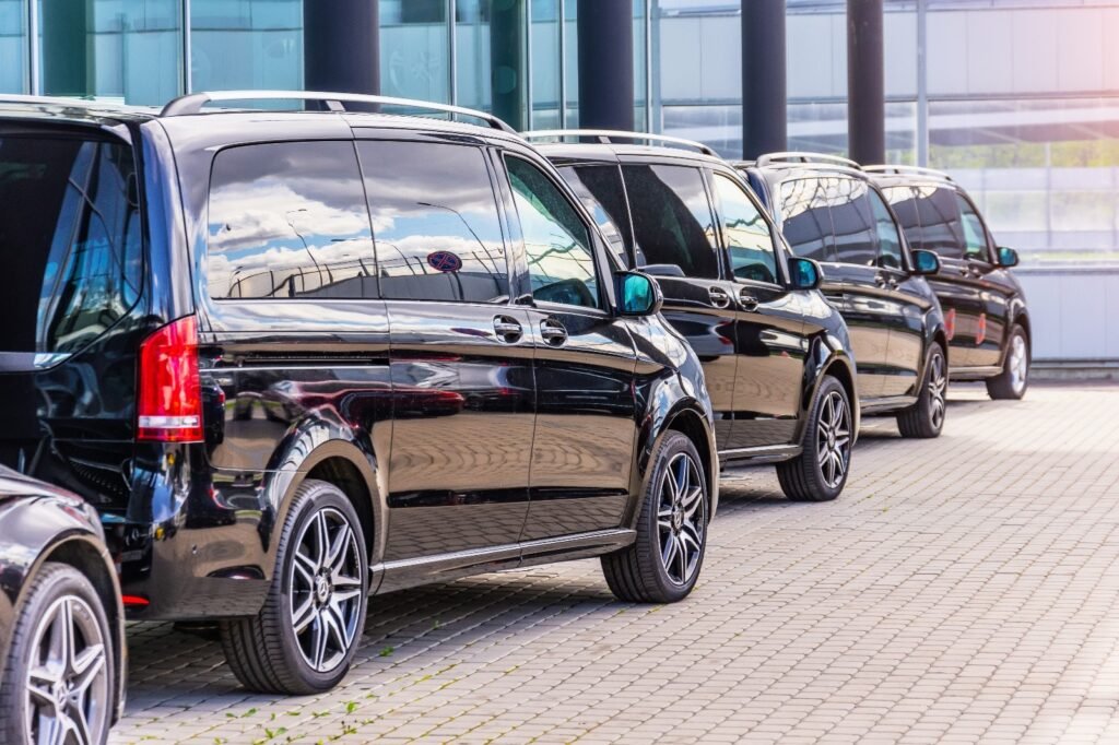 Our Mercedes on standby at Roissy airport - Continental Limousine